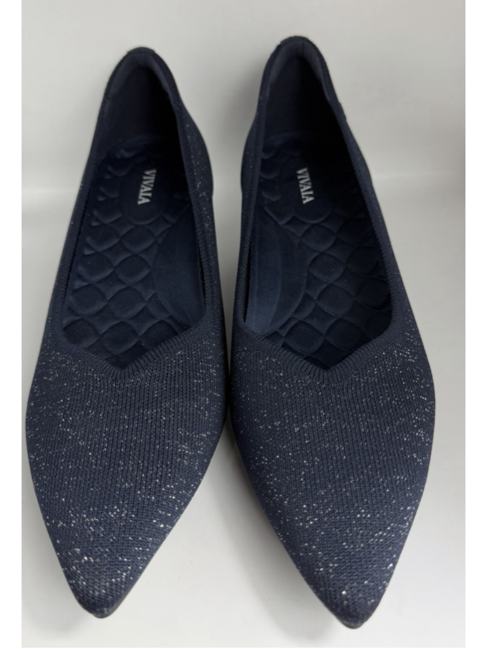 VIVAIA Scarlett Pointed Toe Kitten Heels Navy Women Sz EU 43 US size 11 new
